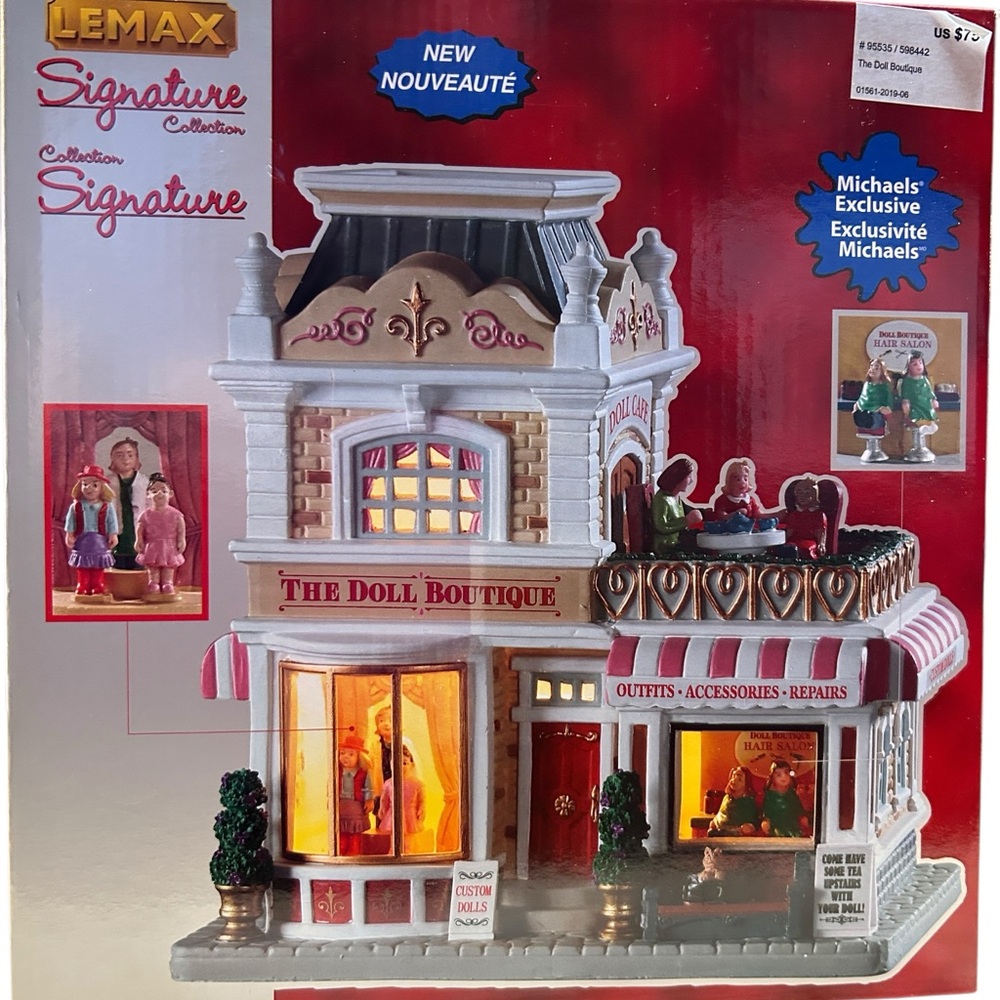 Lemax Signature Doll Boutique Lighted Christmas Snow Village 2019 #95535MC New